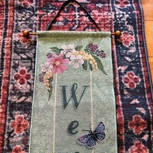 Butterfly Welcome Banner ~ Stitched